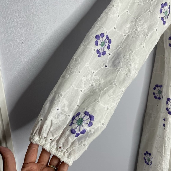 By ESQ Floral Embroiled Bohemian White Dress - Picture 5 of 12